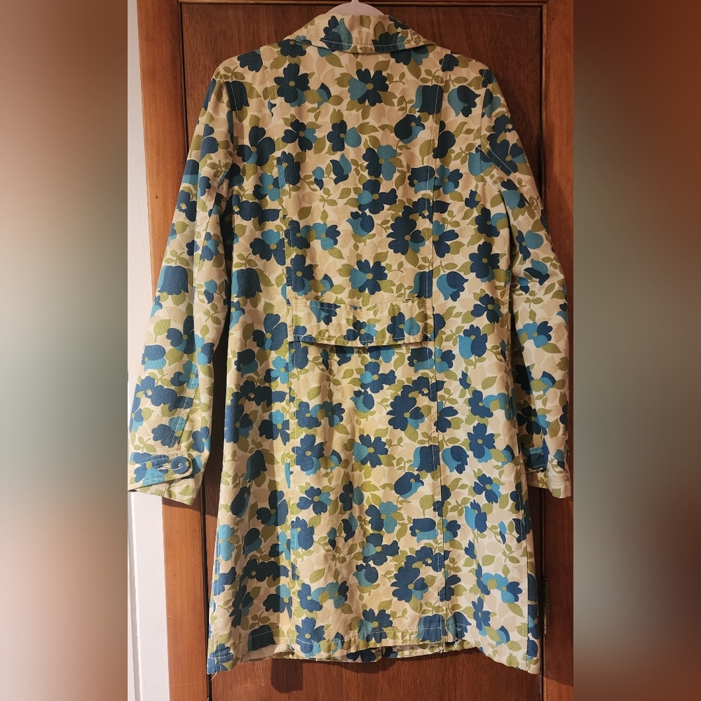 Old Navy Floral Cotton Trench - Picture 2 of 16